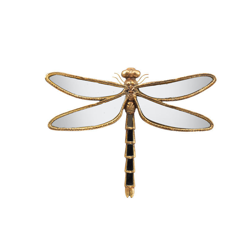 Golden Winged Reflections – Butterfly & Dragonfly Mirror Wall Art - StarMeez