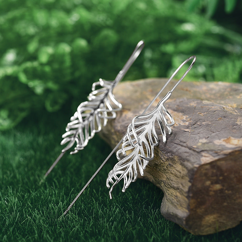 Whispering Fern Earrings โ Nature-Inspired Elegance - StarMeez