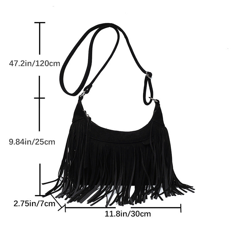 Fringe Vegan Messenger Bag – Free-Spirited & Timeless - StarMeez