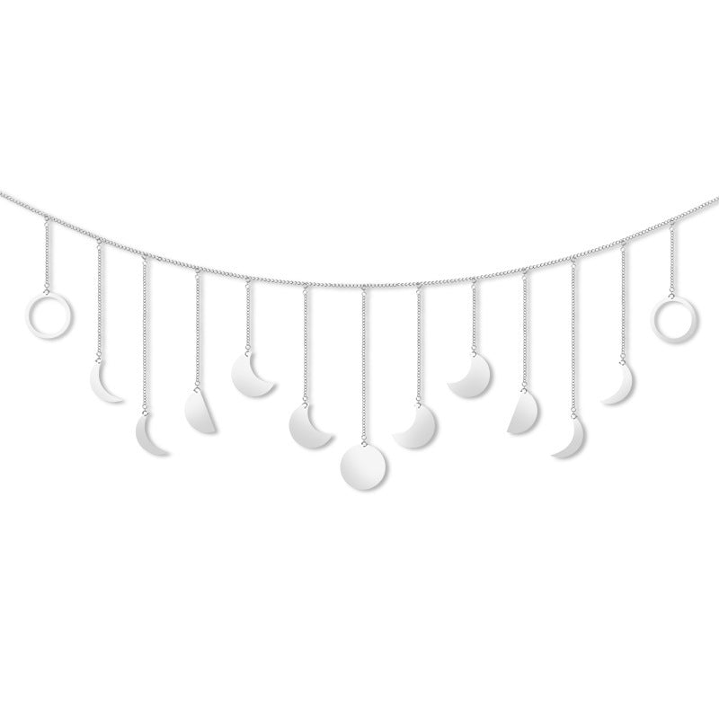 Lunar Phases Metal Wall Hanging – Celestial Elegance - StarMeez