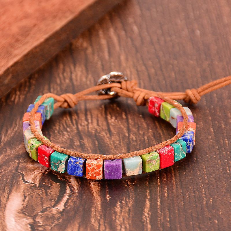 Hand Wound Natural Stone Beaded Bracelet - StarMeez