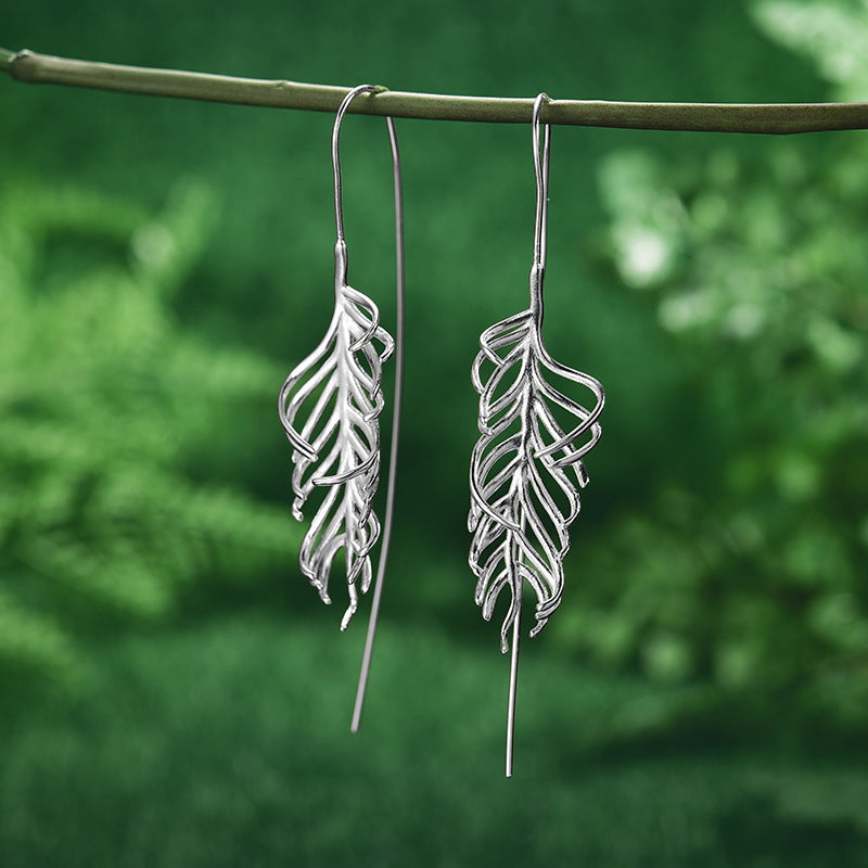 Whispering Fern Earrings – Nature-Inspired Elegance - StarMeez