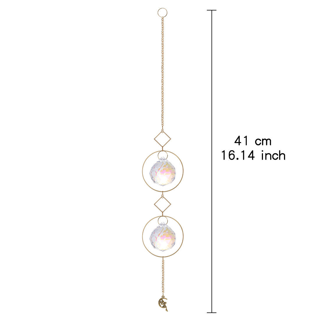 Celestial Crystal Sun Catcher – Boho Moon & Star Hanging Decor - StarMeez