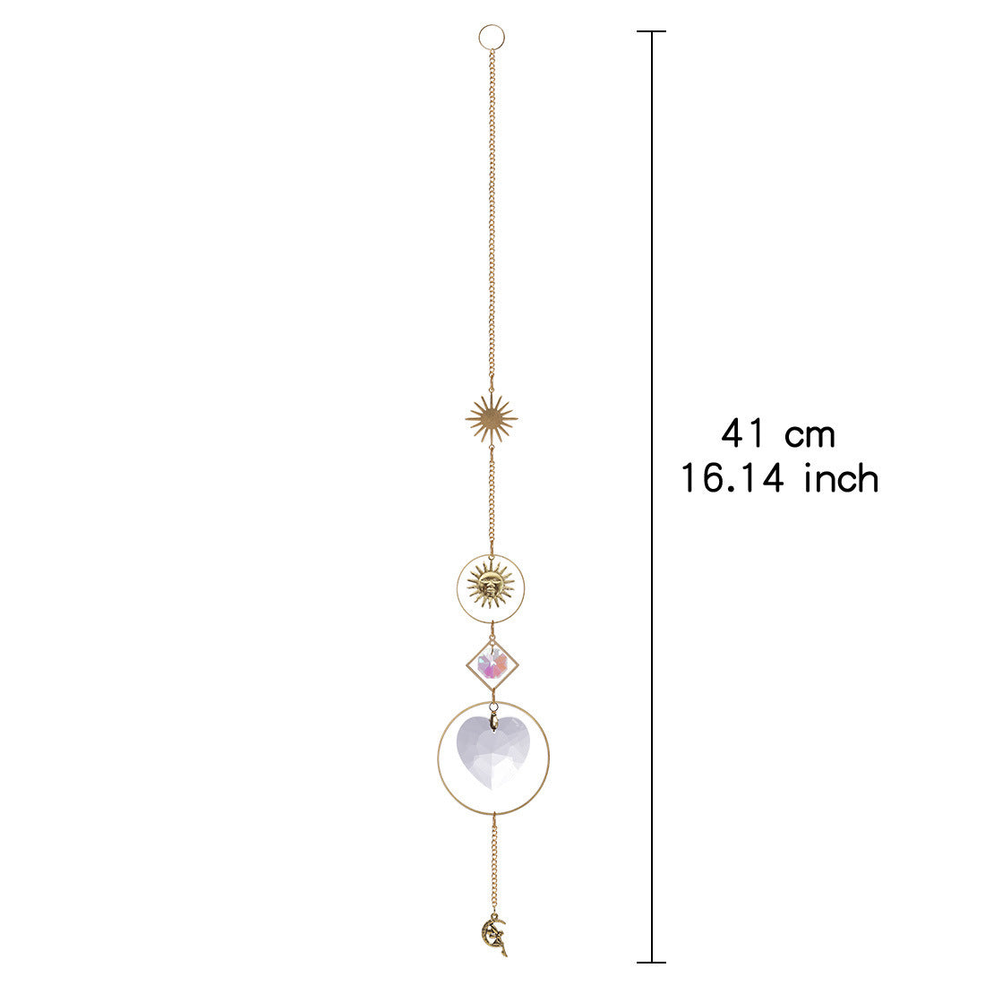 Celestial Crystal Sun Catcher – Boho Moon & Star Hanging Decor - StarMeez