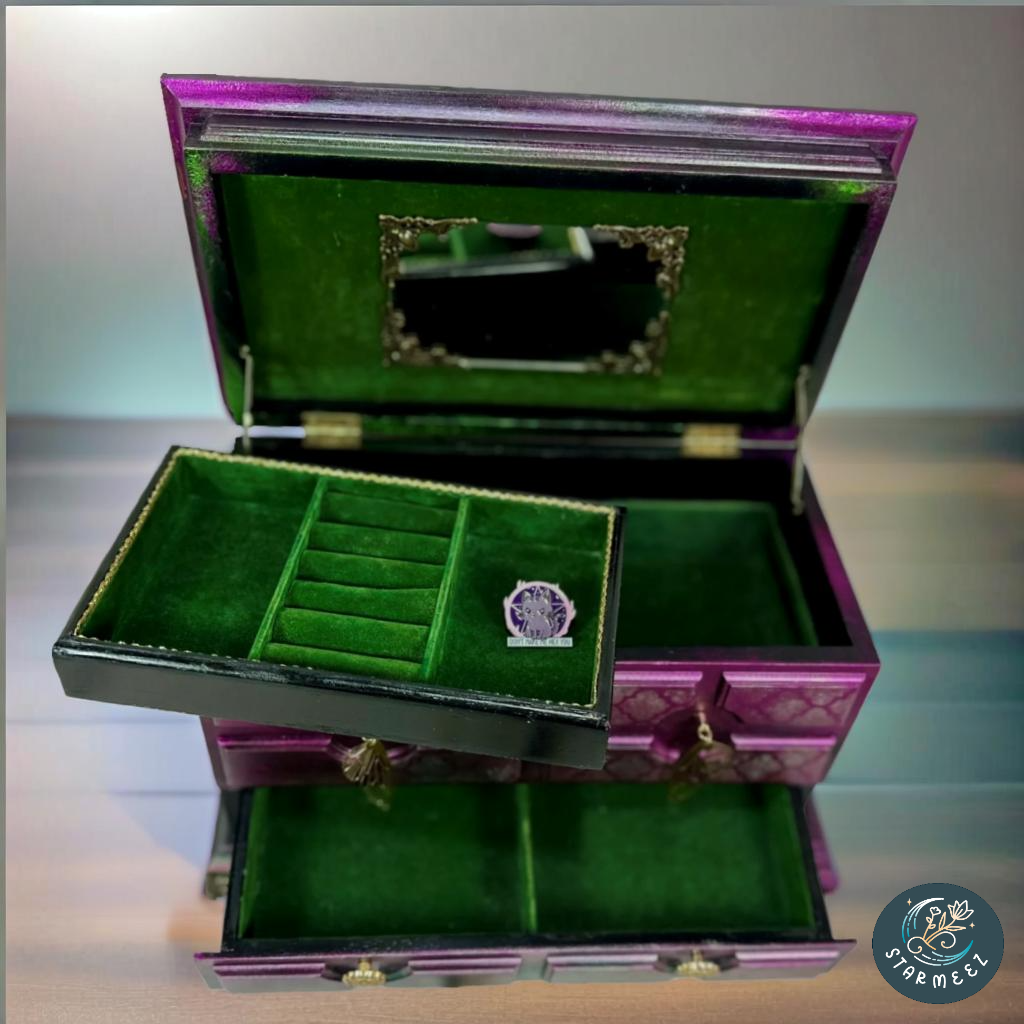 Violet Veil Enchantment Jewelry Box