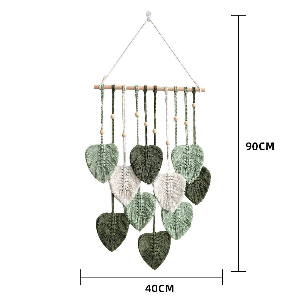 Handwoven Macrame Leaf Wall Hanging – Earthy & Textured Home Deco - StarMeez